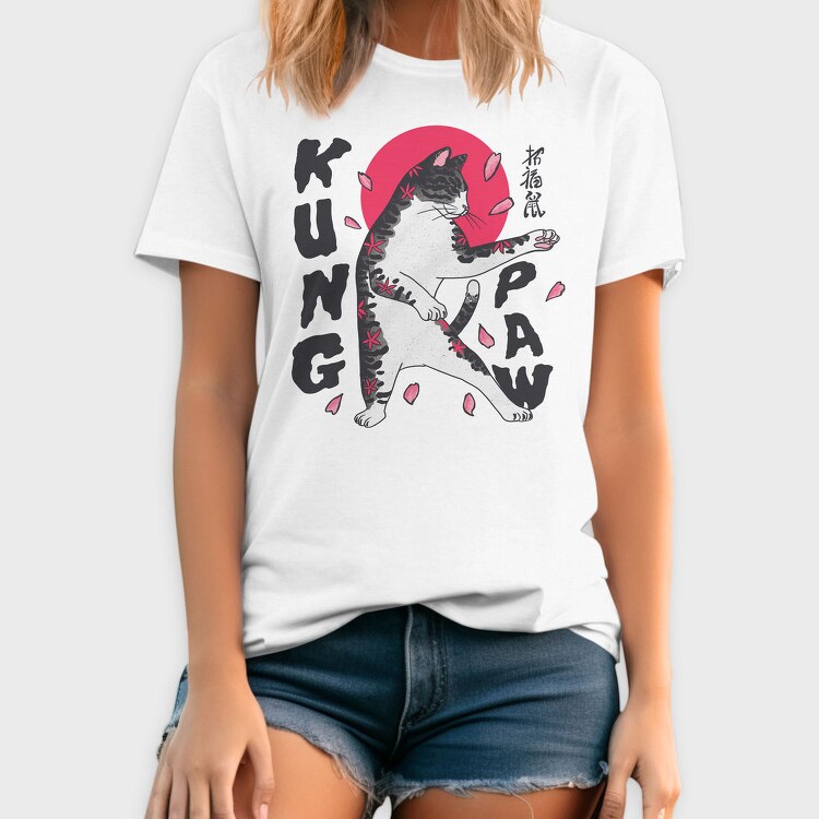 Kung Fu Karate Cat, Tricou Barbati (Unisex)