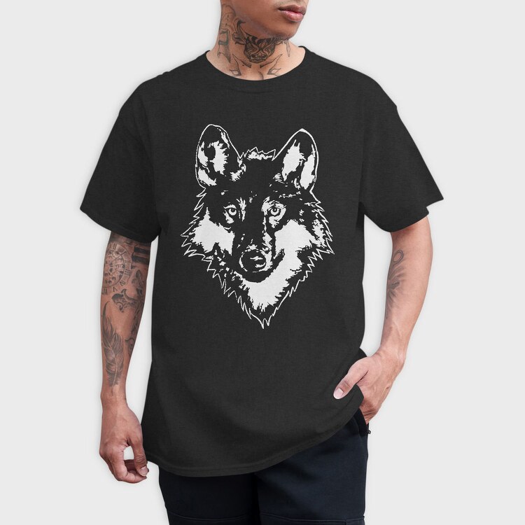 Wolf Wild Animal Head, Tricou Barbati (Unisex)