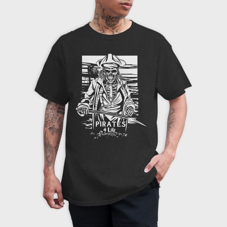 Pirate Skeleton, Tricou Barbati (Unisex)