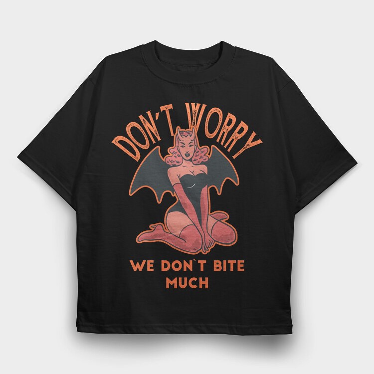 Dont Worry Devil, Tricou Oversize Barbati (Unisex)