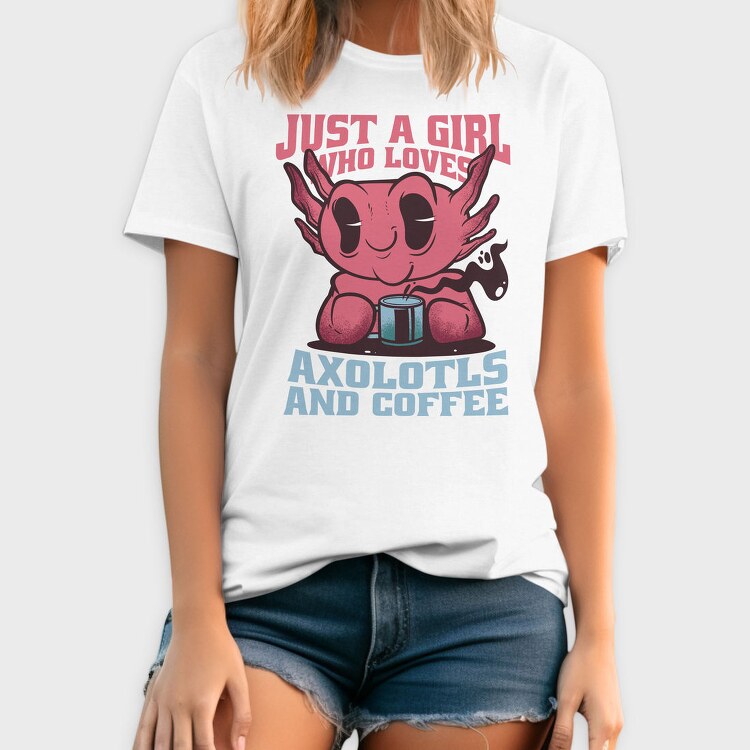 Axolotls And Coffee, Tricou Barbati (Unisex)