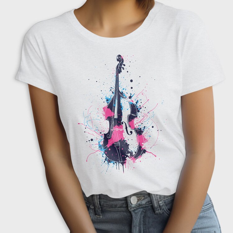 Double Bass Paint Splash, Tricou Femei