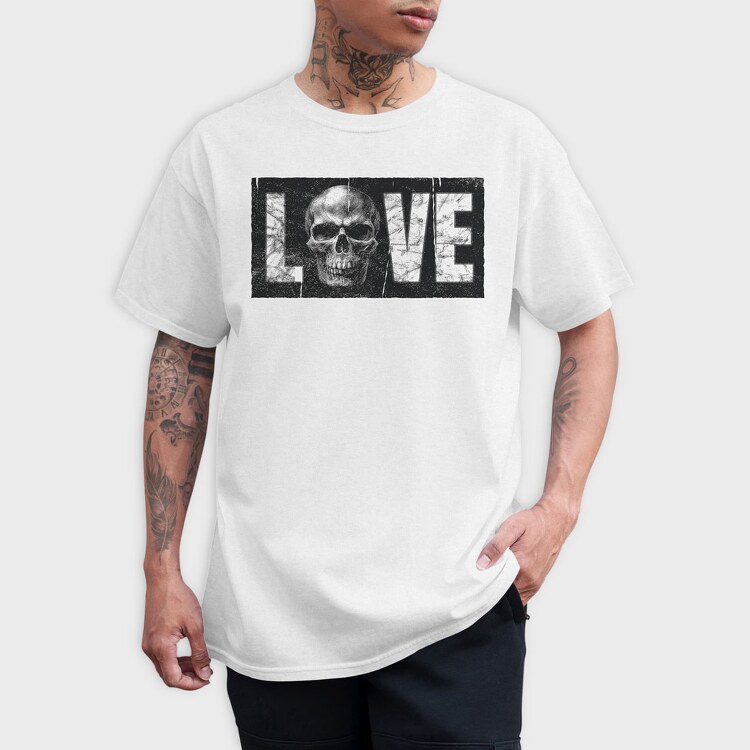 Love Skull, Tricou Barbati (Unisex)
