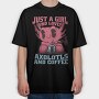 Axolotls And Coffee, Tricou Oversize Barbati (Unisex)