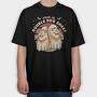 Double Boo Sheet Funny Halloween Ghosts Pun, Tricou Oversize Barbati (Unisex)
