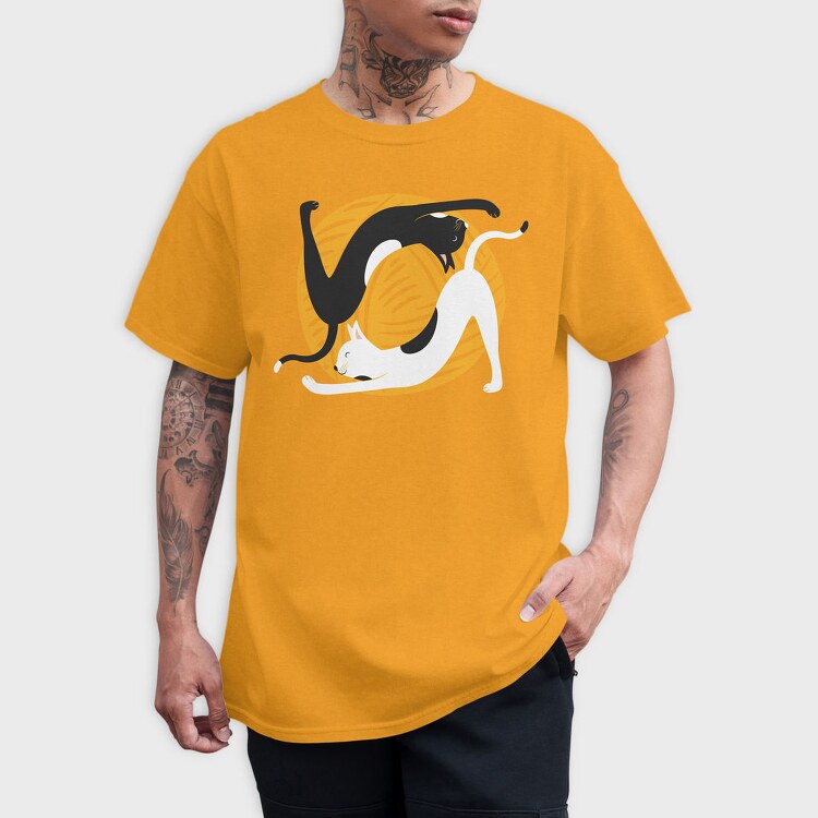 Cat Yoga, Tricou Barbati (Unisex)