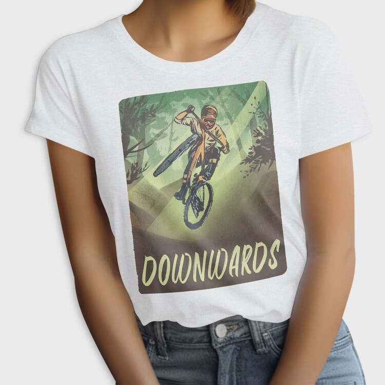 Downhill Biking Mountain Bike Downwards, Tricou Femei