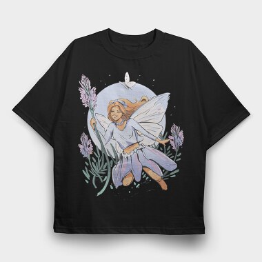 Lavender Fairy Cottagecore, Tricou Oversize Barbati (Unisex)