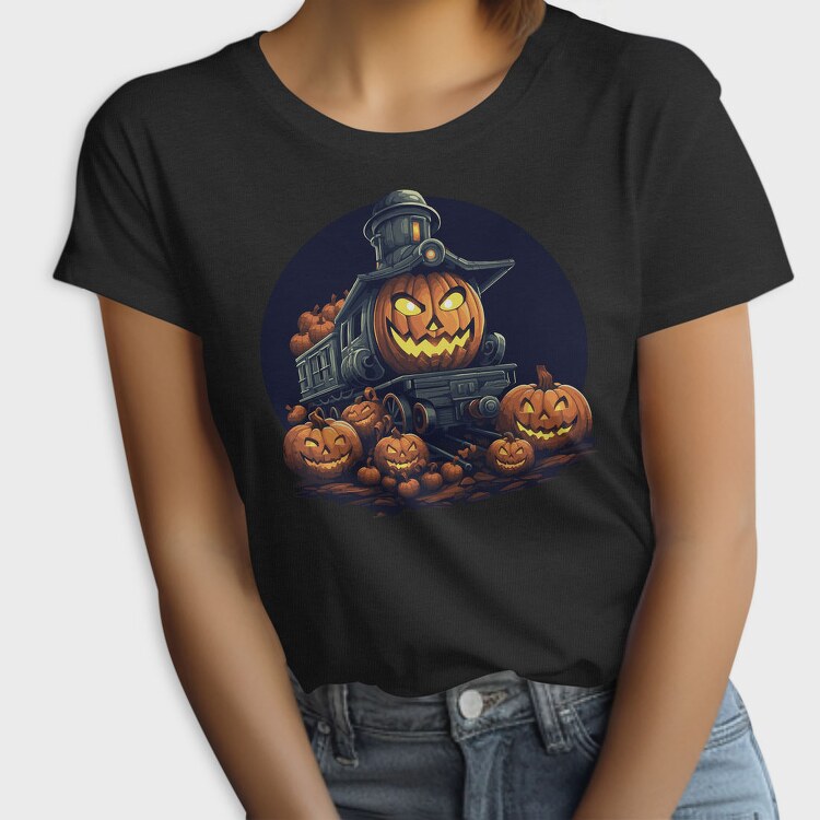 Halloween Pumpkin Train King, Tricou Femei