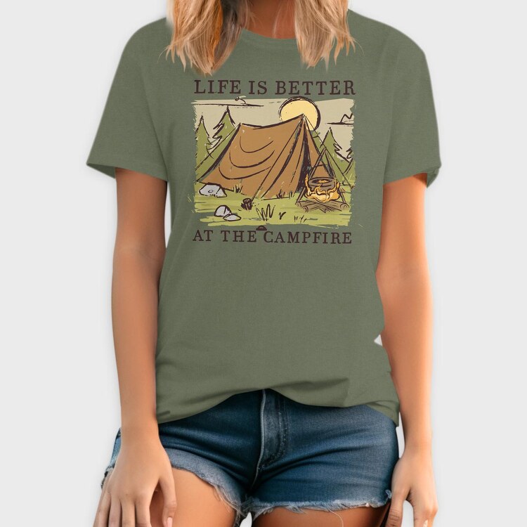 Campfire, Tricou Barbati (Unisex)
