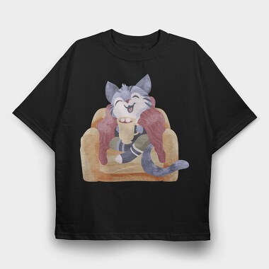 Catnap Cozy, Tricou Oversize Barbati (Unisex)