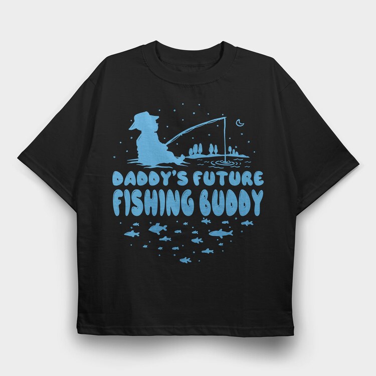 Baby Fishing Dad, Tricou Oversize Barbati (Unisex)