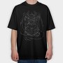 Dragon Creature With Rpg Dice Dungeons, Tricou Oversize Barbati (Unisex)
