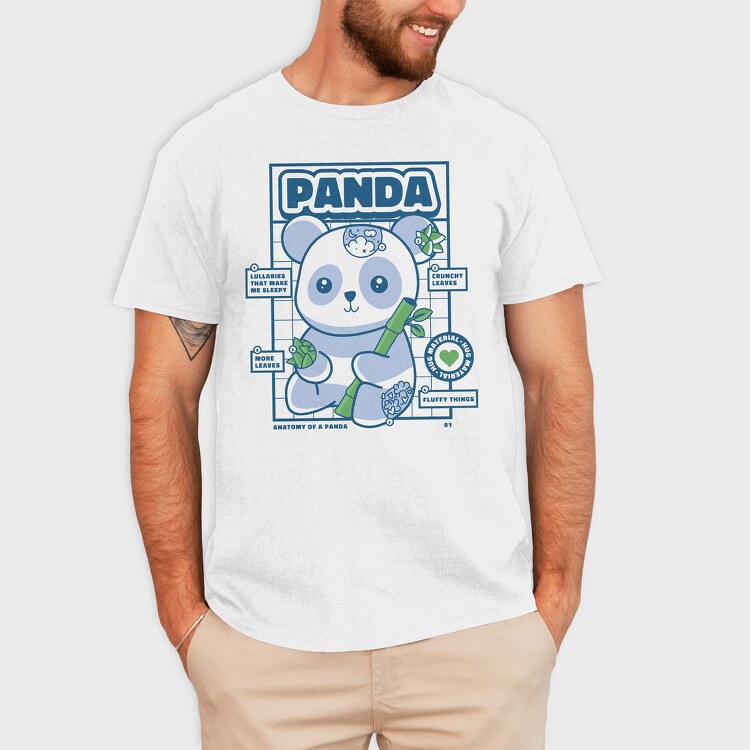 Panda Bear Animal Anatomy, Tricou Barbati (Unisex)