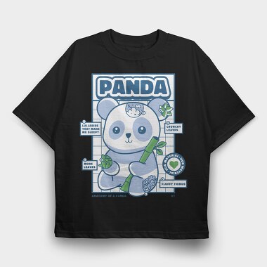 Panda Bear Animal Anatomy, Tricou Oversize Barbati (Unisex)