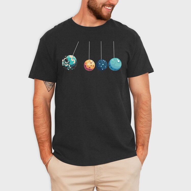 Planets Mobile Astronaut, Tricou Barbati (Unisex)