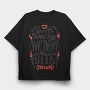Halloween Vampire Quote We Don'T Bite Much, Tricou Oversize Barbati (Unisex)