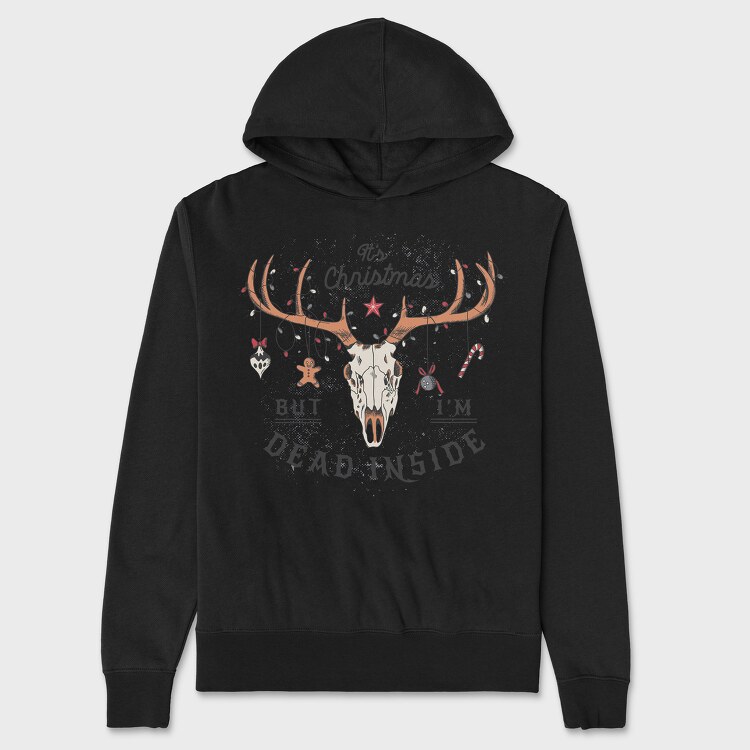 Deer Skull, Hanorac Oversize Barbati (Unisex)