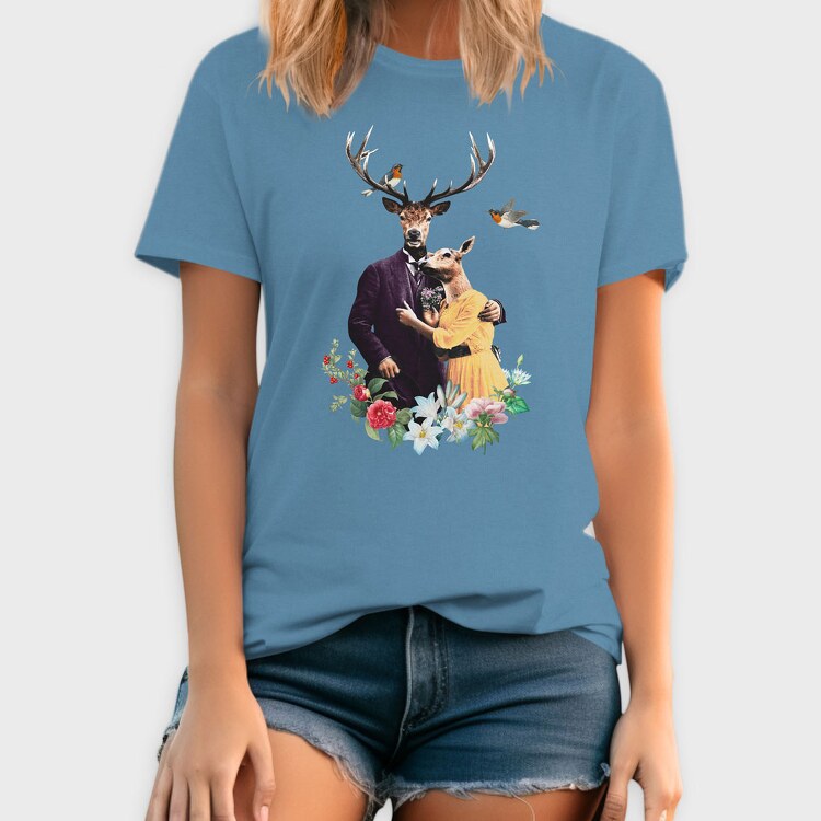 Deers Couple, Tricou Barbati (Unisex)