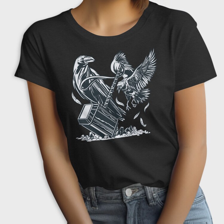 Hammer And Crow Birds Crown, Tricou Femei