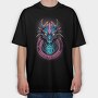 Dragon Neon New Year, Tricou Oversize Barbati (Unisex)