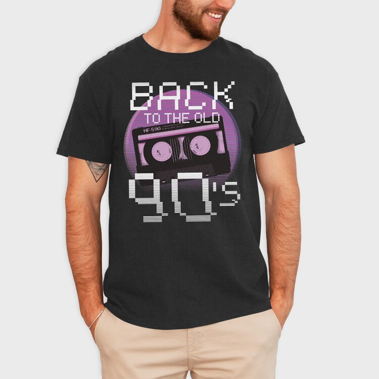 Back To Old 90S, Tricou Barbati (Unisex)
