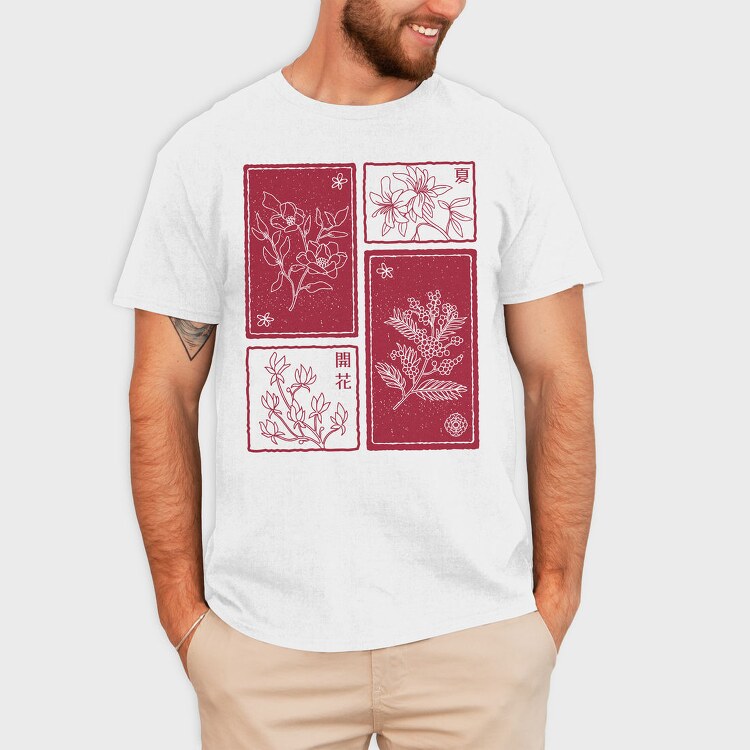 Simple Sakura Flowers 06, Tricou Barbati (Unisex)