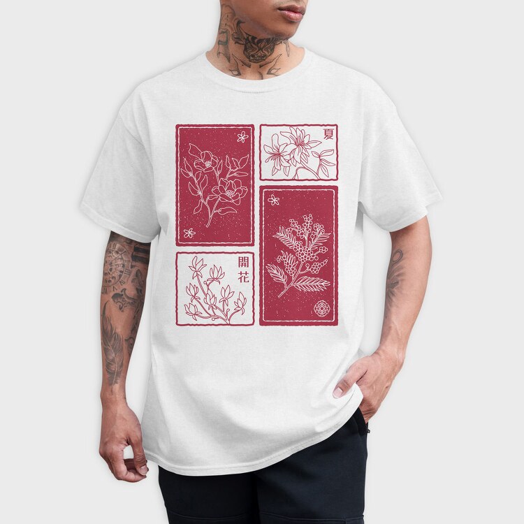 Simple Sakura Flowers 06, Tricou Barbati (Unisex)