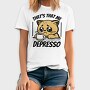 Depresso Cat, Tricou Barbati (Unisex)