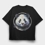 Panda Watercolor Mug, Tricou Oversize Barbati (Unisex)