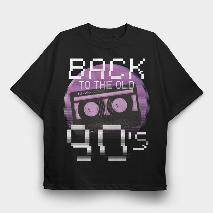 Back To Old 90S, Tricou Oversize Barbati (Unisex)