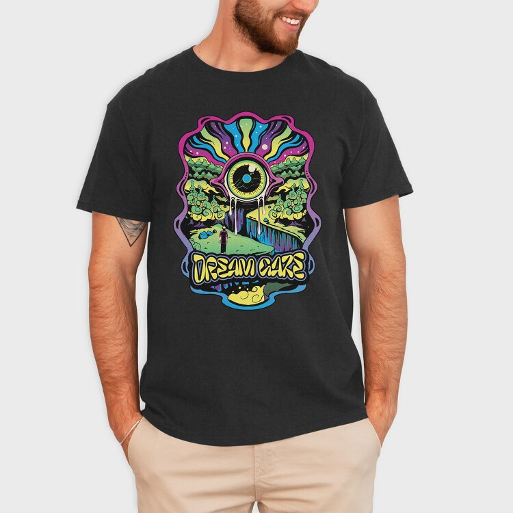 Dream Days Psychedelic Eye Forest, Tricou Barbati (Unisex)