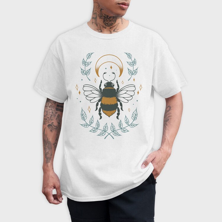 Bee And Moon Mystic, Tricou Barbati (Unisex)