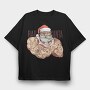 Bad Tattoo Santa, Tricou Oversize Barbati (Unisex)