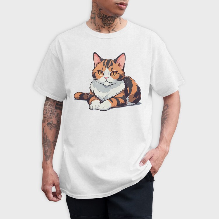 Sitting Cat, Tricou Barbati (Unisex)