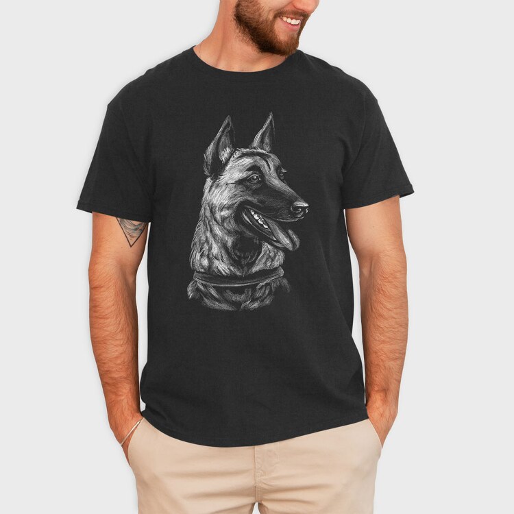 Malinois Belga Dog, Tricou Barbati (Unisex)
