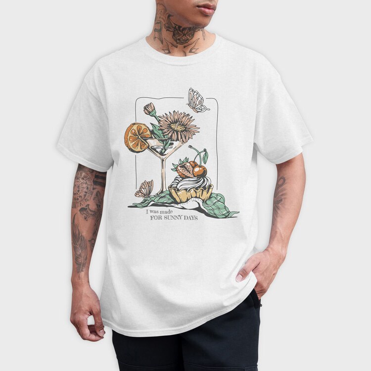 Drink And Flowers Spring Sunny Days, Tricou Barbati (Unisex)