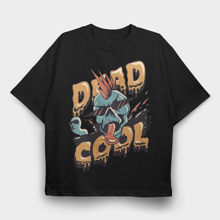 Dripping Skeleton Horror Dead Cool Halloween, Tricou Oversize Barbati (Unisex)