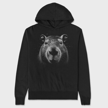 Capybara Monochrome, Hanorac Oversize Barbati (Unisex)