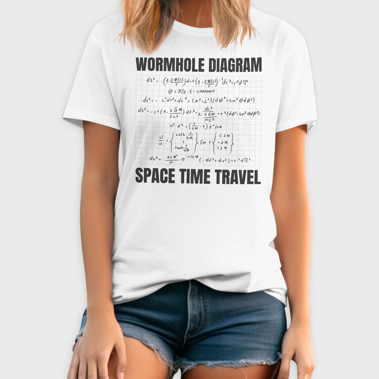 Wormhole Diagram, Tricou Barbati (Unisex)