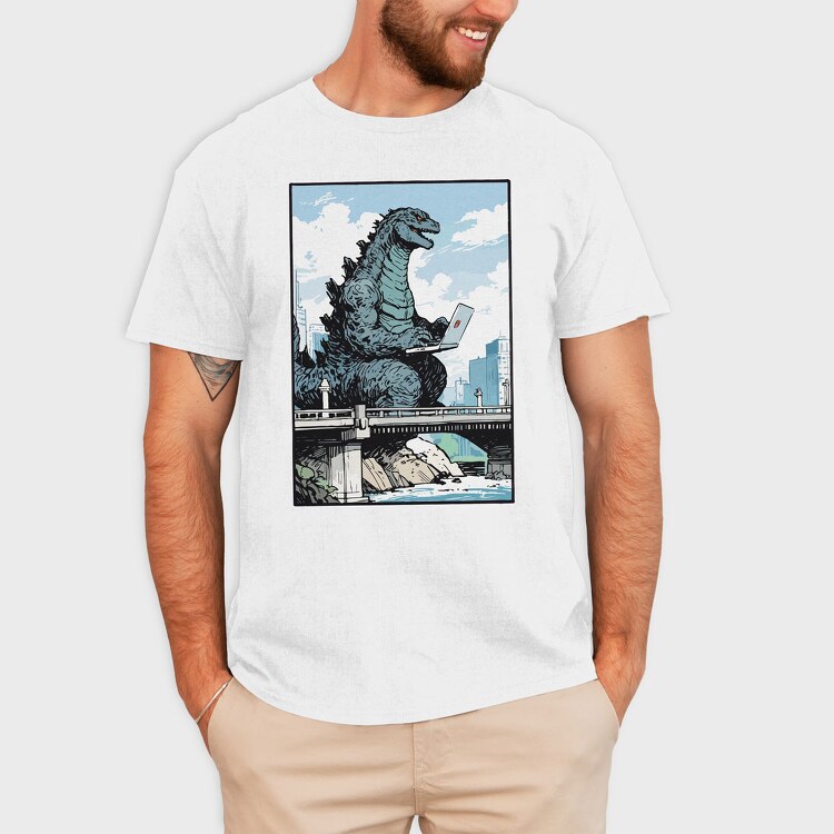 Dinosaur Working, Tricou Barbati (Unisex)