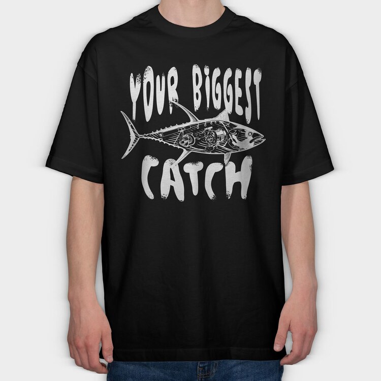 Big Catch Fish, Tricou Oversize Barbati (Unisex)