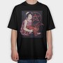 Demon Cat, Tricou Oversize Barbati (Unisex)