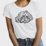 Hand Drawn Dog Face Shihtzu, Tricou Femei
