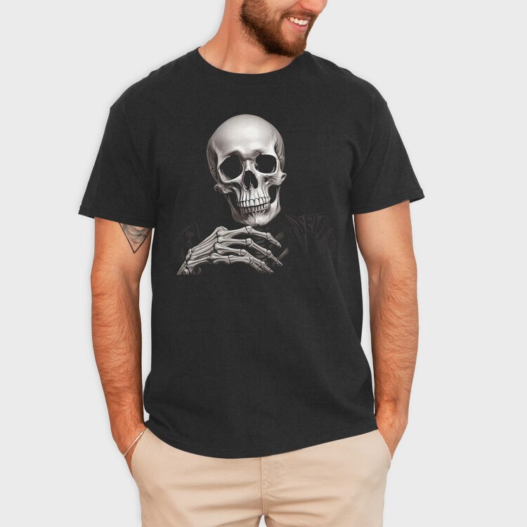 Skeleton Character Thinking, Tricou Barbati (Unisex)
