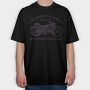 Biker Girl Love Motorcycles, Tricou Oversize Barbati (Unisex)