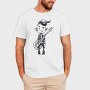Character Holding Guitar Punk, Tricou Barbati (Unisex)