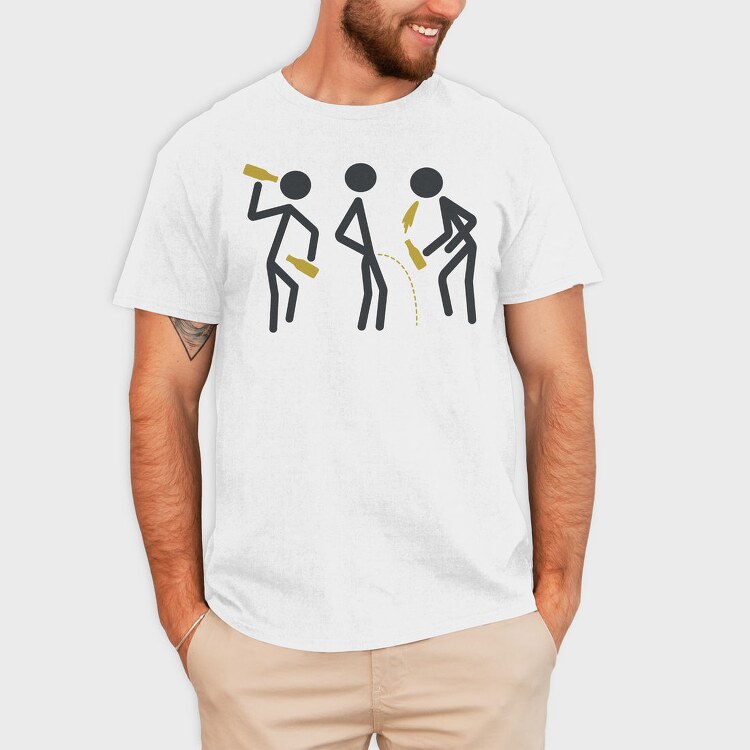 Drunk Stick Figures Request, Tricou Barbati (Unisex)