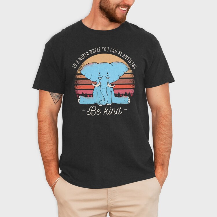 Be Kind Elephant, Tricou Barbati (Unisex)