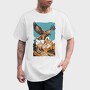 Steppe Eagle Flying, Tricou Barbati (Unisex)